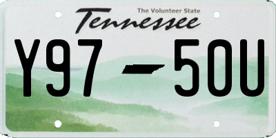 TN license plate Y9750U