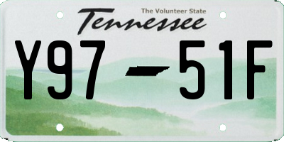 TN license plate Y9751F
