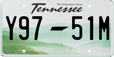 TN license plate Y9751M