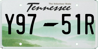 TN license plate Y9751R