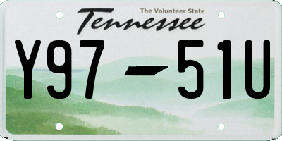 TN license plate Y9751U