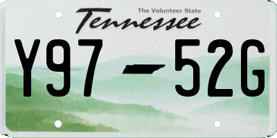 TN license plate Y9752G