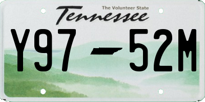 TN license plate Y9752M