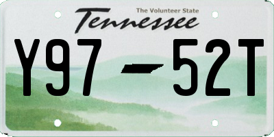 TN license plate Y9752T