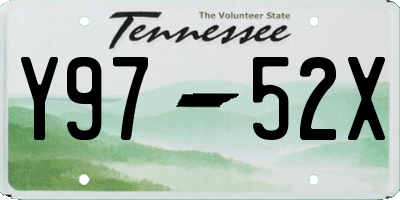 TN license plate Y9752X