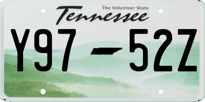 TN license plate Y9752Z