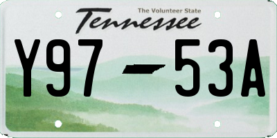 TN license plate Y9753A