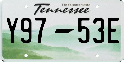 TN license plate Y9753E