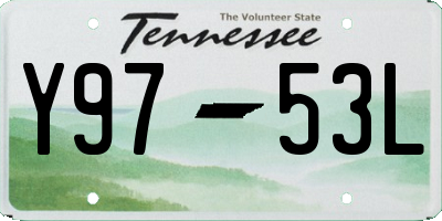 TN license plate Y9753L
