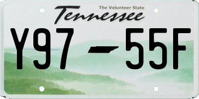 TN license plate Y9755F