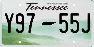 TN license plate Y9755J