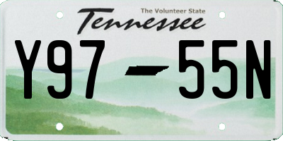 TN license plate Y9755N