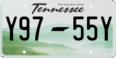 TN license plate Y9755Y
