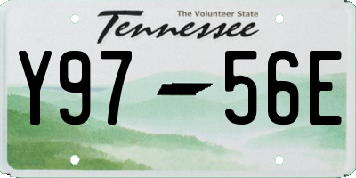 TN license plate Y9756E