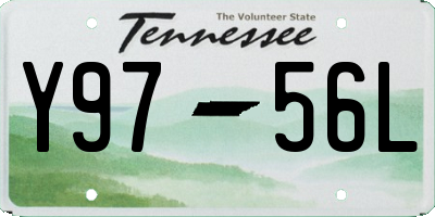 TN license plate Y9756L