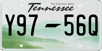 TN license plate Y9756Q