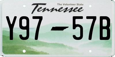 TN license plate Y9757B