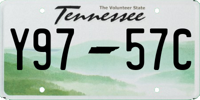 TN license plate Y9757C