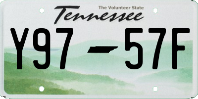 TN license plate Y9757F