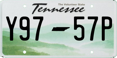 TN license plate Y9757P