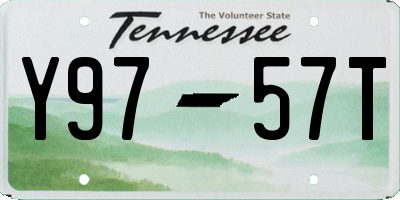 TN license plate Y9757T