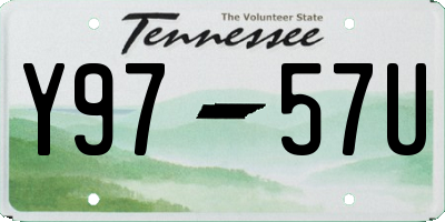 TN license plate Y9757U