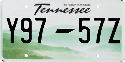 TN license plate Y9757Z