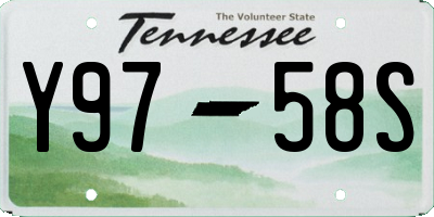 TN license plate Y9758S