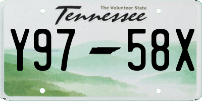 TN license plate Y9758X