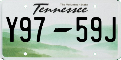 TN license plate Y9759J