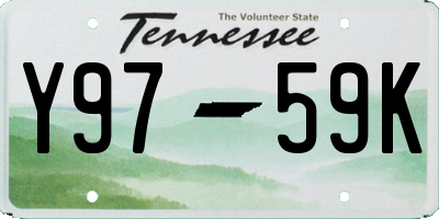 TN license plate Y9759K