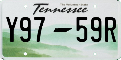TN license plate Y9759R