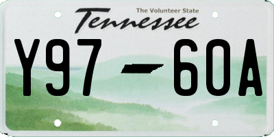 TN license plate Y9760A