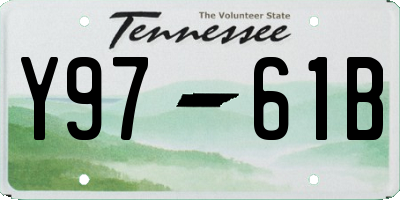 TN license plate Y9761B