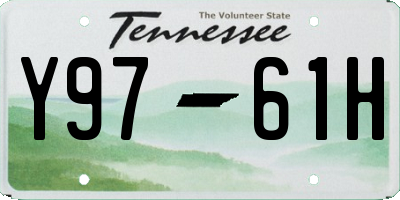 TN license plate Y9761H