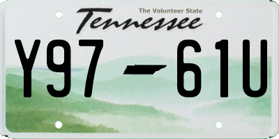 TN license plate Y9761U