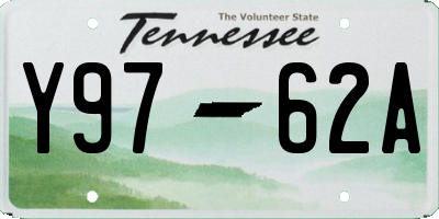 TN license plate Y9762A
