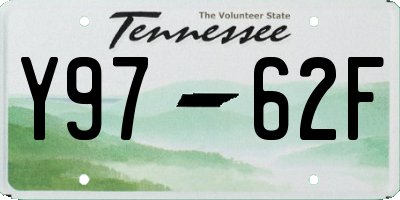 TN license plate Y9762F