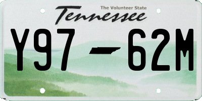 TN license plate Y9762M