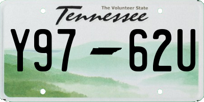 TN license plate Y9762U