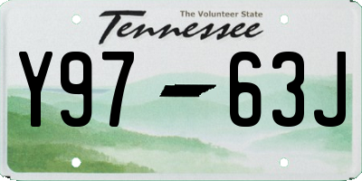 TN license plate Y9763J