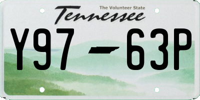 TN license plate Y9763P