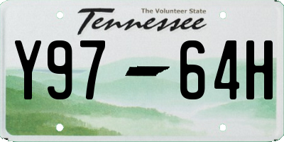 TN license plate Y9764H