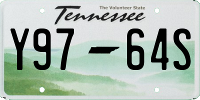 TN license plate Y9764S