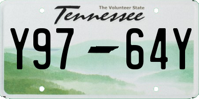 TN license plate Y9764Y