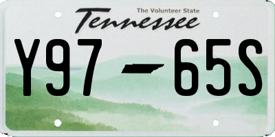 TN license plate Y9765S