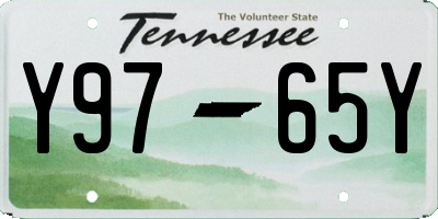 TN license plate Y9765Y