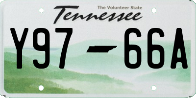 TN license plate Y9766A