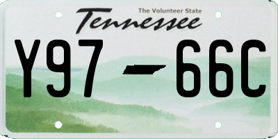 TN license plate Y9766C