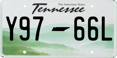 TN license plate Y9766L
